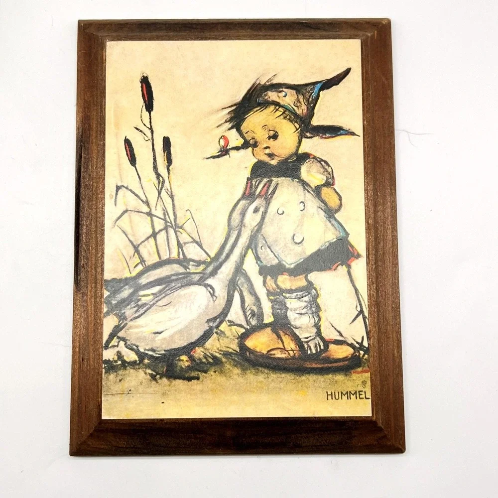 Vintage Hummel Wood Wall Plaques Lot of 3 Hanging Wall Art Boy and Girl Panels - Picture 6 of 16